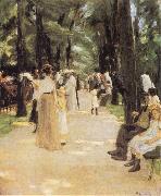 Max Liebermann The Parrot Walk at Amsterdam Zoo oil on canvas